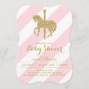 Search for carousel baby shower invitations Glitter