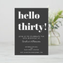 Search for black 30th birthday invitations Simple
