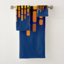 Search for navy blue and yellow bathroom accessories Geometric