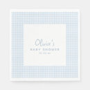 Search for light blue gingham napkins Baby boy shower