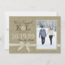 Search for burlap wedding save the dates Engaged