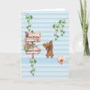 Search for yorkshire terrier dog birthday cards Blue