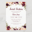 Search for autumn sweet 16 invitations Burgundy