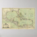 Search for historical map of the caribbean posters Old