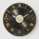 Search for record player clocks Musical notes