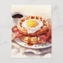 Search for waffles postcards Watercolor