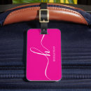 Search for script font luggage tags Girly