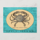 Search for beach shells postcards Crab