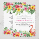 Search for flamingo hen party invitations Itinerary