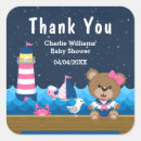 Search for nautical girl baby shower stickers Thank you