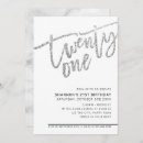 Search for silver 21st birthday invitations Simple