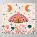 Search for vintage moth illustration posters Nature