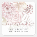 Search for pink floral wedding stickers Dusty rose pink
