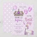 Search for tiara birthday invitations Purple
