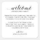 Search for welcome wedding stickers Out of town guests