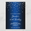 Search for confetti 60th birthday invitations Blue