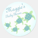 Search for sea turtles stickers Baby shower