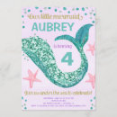 Search for mermaid birthday invitations Purple