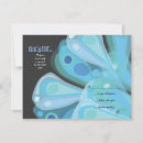 Search for butterflies rsvp cards Black