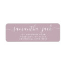 Search for black and purple return address labels Elegant