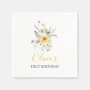 Search for wildflower napkins Girl