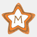 Search for orange glitter stickers Star