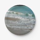Search for beach waves paper plates Turquoise