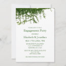 Search for nature engagement party invitations Green leaves