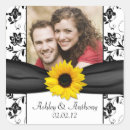 Search for black and white damask wedding stickers Floral