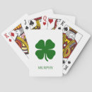 Search for lucky shamrock playing cards Clover