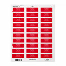 Search for red star return address labels Merry christmas