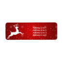 Search for snow flake return address labels Reindeer
