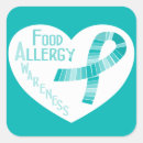Search for allergy awareness stickers Teal