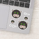 Search for black cat face stickers Meow