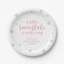 Search for winter baby shower plates Silver