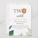Search for two wild boy birthday invitations Lion