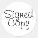Search for autographed copy stickers Signed