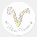 Search for initial v stickers Flowers