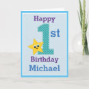 Search for 1 year old boy birthday cards 1st