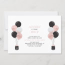 Search for rose gold balloons invitations Black