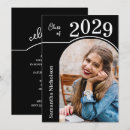 Search for contemporary graduation invitations Black and white