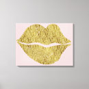 Search for pink lips canvas prints Girly