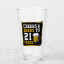 Search for 21st birthday beer glasses 21 years