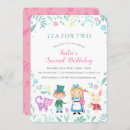 Search for tea for two birthday invitations Alice in wonderland