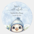 Search for snow penguin stickers Winter baby shower