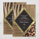 Search for safari bridal shower invitations Cheetah