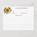 Search for sunflower recipe cards Floral