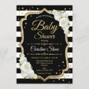 Search for black and gold baby shower invitations For her