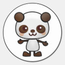 Search for kawaii panda stickers Black and white