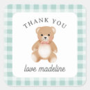 Search for green plaid stickers Teddy bear